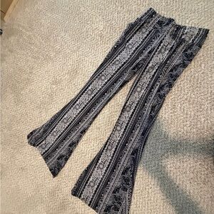 Stylish Black and White Flare Pants